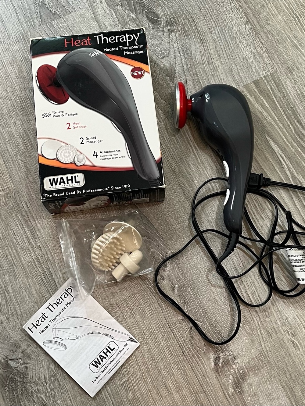 Wahl Heat Vibratory Therapeutic Body Massager Heated Handheld Massage Tool - Picture 2 of 6